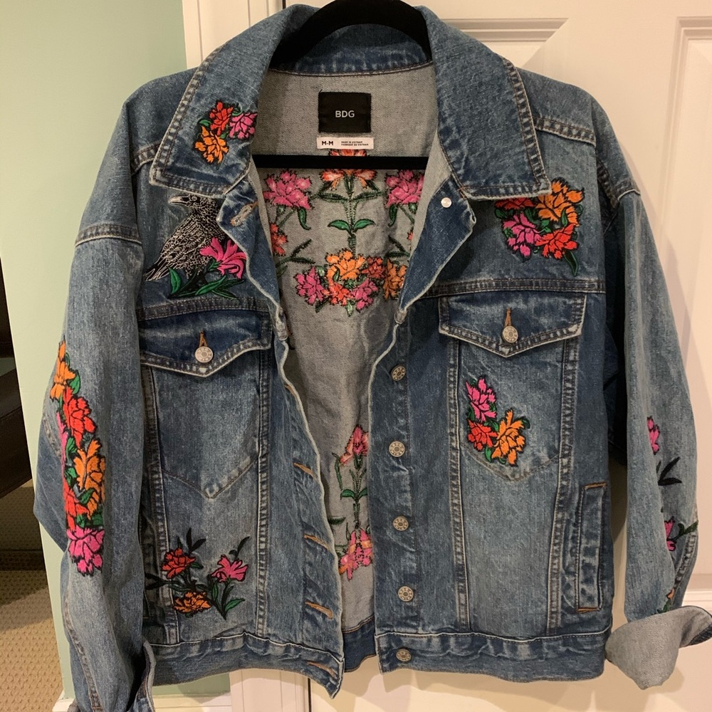 Denim Jacket with Embroidering